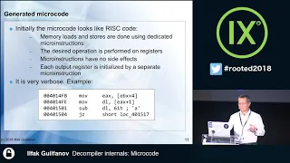Ilfak Guilfanov - Decompiler internals: Microcode [RootedCON 2018 - ESP]