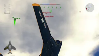 War Thunder - F9F-8 risky headon