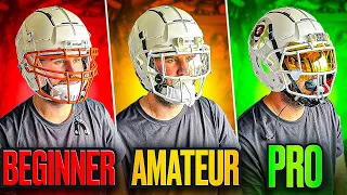 3 Levels of Football Helmets - BEGINNER to PRO Build