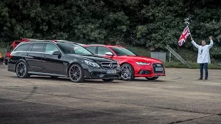 Audi RS6 vs Merc-AMG E63 S | Drag Races | Top Gear