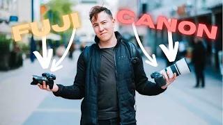 I made my friend (a Canon user) try out Fujifilm