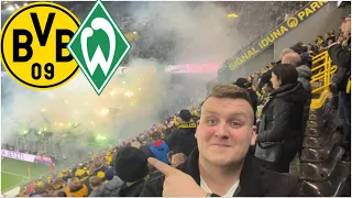 Borussia Dortmund vs. SV Werder Bremen - Stadionvlog / Pyroshow🔥& Wahnsinns Stimmung!🔥😨