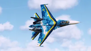 Virtual Ukranian SU-27 Solo at Burning Lake