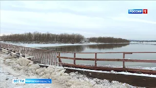 Мост в микрорайоне Каринторф закрыли на период половодья (ГТРК Вятка)