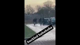 Cyclists vs Icy road