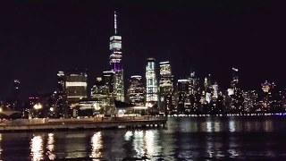 New York Skyline at Night 4K 60fps Ultra HD