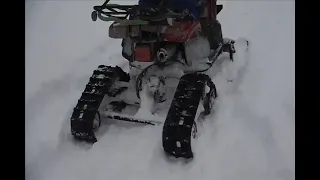 mini atv with track 125cc on deep snow