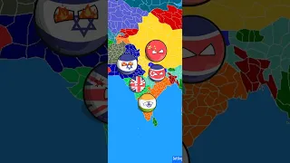 Countries in nutshell 🇨🇳+🇵🇰+🇬🇧 killing India🇮🇳 who help🤔 him let's see #viral #countryballs #shorts