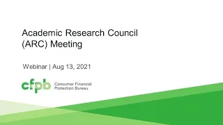 Academic Research Council Meeting (Aug 13, 2021)