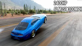 2400HP Toyota Supra Almost Hit 300MPH Forza Horizon 5