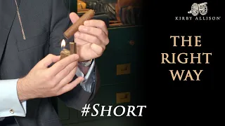 How To Light A Cigar Properly With Davidoff of London [Demo] #Shorts
