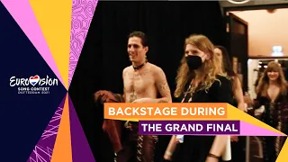 Backstage during the Grand Final of the Eurovision Song Contest 2021