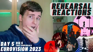 BIG 5 + UKRAINE FIRST REHEARSAL REACTIONS | Eurovision 2023