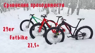 Сравнение проходимости фэтбайка, найнера и 27,5+