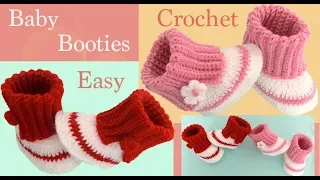 Como tejer a crochet Zapatitos para bebes niñas niños tejido tallermanualperu