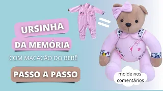 COMO FAZER URSINHO DA MEMÓRIA/MEMORY BEAR(aula completa com molde) HOW TO MAKE A MEMORY BEAR