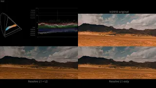 Davinci Resolve Dolby Vision (L1+L2) vs (L1 only) vs HDR10 (Mad Max)