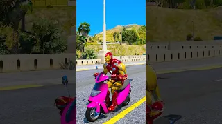 GTA V IRON MAN SAVING SPIDER MAN #shorts | GERINGG