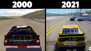 Evolution of First Lap of Daytona 500 in NASCAR Games (2000-2021)