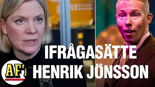 Kritikstorm mot Magdalena Andersson efter ord om Henrik Jönsson