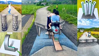 Amazing Drawing 3D Art, Painting 3D artistic on the road