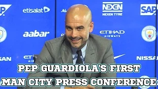Pep Guardiola's First Manchester City Press Conference As Manager In Full