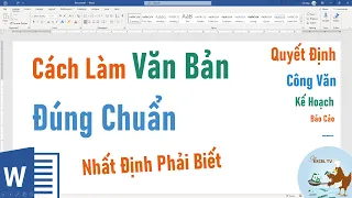 Cách trình bày văn bản đúng chuẩn