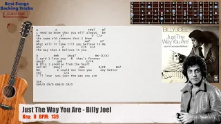 🎸 Just The Way You Are - Billy Joel Guitar Backing Track with chords and lyrics