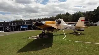 PZL M18 Dromader Engine start up EPOP