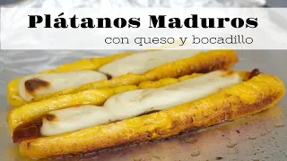 PLÁTANOS CON QUESO Y BOCADILLO | Cómo Hacer Plátanos Asados | SyS