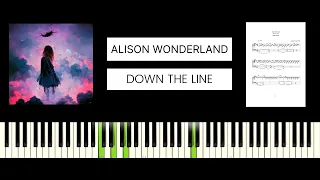 Alison Wonderland - Down The Line (BEST PIANO TUTORIAL & COVER)