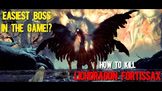 EASIEST Boss in Elden Ring!? Lichdragon Fortissax - How to Cheese Easily