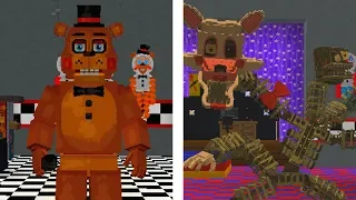 Escaping FNAF Animatronics in Minecraft! (Minecraft FNAF Universe Mod)