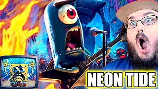 PLANKTON METAL MUSIC IS GO GOOD!!! Neon Tide - Boi What (Lyric Video) SpongeBob AI Music REACTION!!!