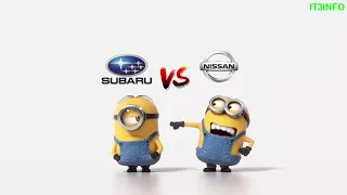 Subaru Vs Nissan Minions Style ( Funny Minions)