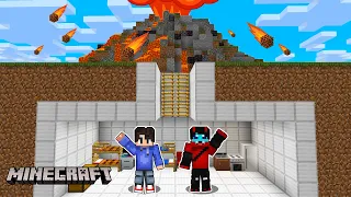 EPIC VOLCANO VS SECRET BUNKER | Minecraft