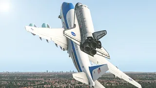 Air Force One Boeing 747 Carry Space Shuttle To The Space | X-Plane 11