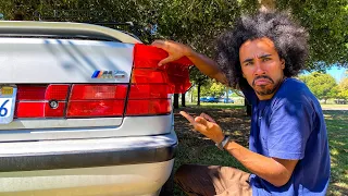 DIY RED TAILS CHEAP MOD FOR BMW E34 | WRAP VS PAINTED TAIL LIGHTS ?