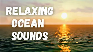 Gentle Relaxing Ocean Waves and Seaside Ambience (3 hours) | Beautiful Sunset Over the Water