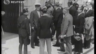 POLITICS: Dictator meets dictator -  Hitler and Mussolini confer. Thousands cheer Fascist ...(1934)