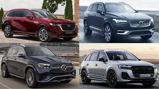 2024 Mazda CX-80 vs Volvo XC90 vs Mercedes Benz GLE vs Audi Q7 - who is the best 7 seats SUV???