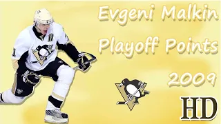 All Evgeni Malkin Points of the 2009 Playoffs (HD)