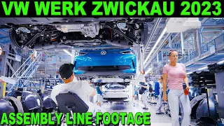 🟢 VW ID3 PRODUKTION ZWICKAU 2023 A/B Roll 🏭 Volkswagen Production Plant Assembly Line Footage
