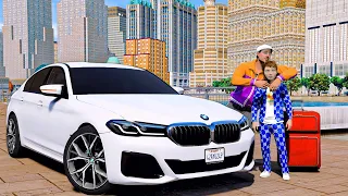 ОТЕЦ И СЫН В GTA 5 - УЛЕТЕЛИ С СЫНОМ В НЬЮ-ЙОРК! ВЗЯЛ BMW 530d В АРЕНДУ! ТАЙМС СКВЕР! 🌊ВОТЕР