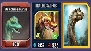 BRACHIOSAURUS - Jurassic World The Game Vs Jurassic World Alive Vs Jurassic Park Builder