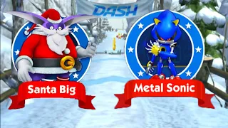 Sonic Dash - Metal Sonic Event Unlocked vs Santa Big - All New Characters Unlocked