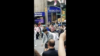 KPOP Ateez and Amir on Times Square