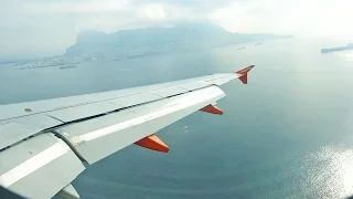 Gibraltar Airport Approach and Landing EasyJet Airbus A319