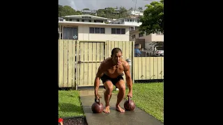 Day 254 FitPro Hawaii Workout - Double 32 kg. Triple Extension Squat (2X SPEED)- 1/24/21, 9:35 am