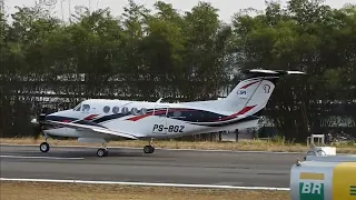 NOVÍSSIMO KING AIR 260 DA CTA TÁXI AÉREO - DECOLAGEM PARA BRASÍLIA